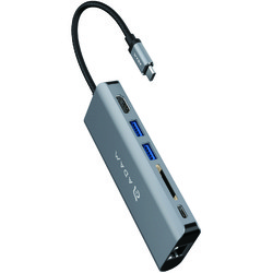 Картридер/USB-хаб ADAM Elements CASA Hub A01 USB 3.1 USB Type C (серый)
