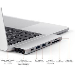 Картридер/USB-хаб Satechi Aluminum Type-C Pro Hub (серый)