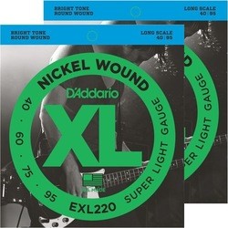 Струны DAddario XL Nickel Wound Bass Twin-Pack 40-95