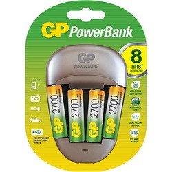Зарядка аккумуляторных батареек GP PB27 + 4xAA 2700 mAh