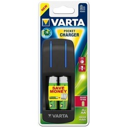 Зарядка аккумуляторных батареек Varta Pocket Charger + 4xAA 1600 mAh