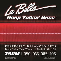 Струны La Bella Deep Talkin' Bass Black Nylon Tape  50-105