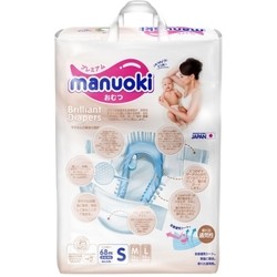 Подгузники Manuoki Brilliant Diapers S / 68 pcs