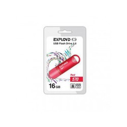 USB Flash (флешка) EXPLOYD 570 16Gb (красный)