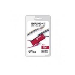 USB Flash (флешка) EXPLOYD 580 64Gb (красный)