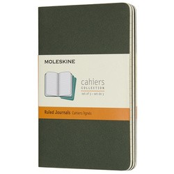 Блокнот Moleskine Set of 3 Ruled Cahier Journals pocket Green