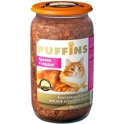 Корм для кошек Puffins Canned with Rabbit/Heart 0.65 kg