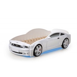 Кроватка Futuka Kids Mustang 3D (белый)
