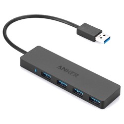Картридер/USB-хаб ANKER 4-Port Ultra-Slim USB 3.0 Hub