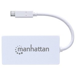 Картридер/USB-хаб MANHATTAN Type-C to 3-Port USB 3.0 Hub + RJ-45
