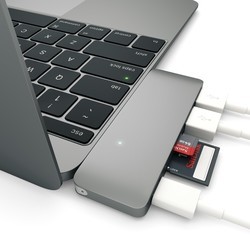 Картридер/USB-хаб Satechi Type-C USB 3.0 Passthrough Hub (золотистый)