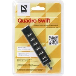 Картридер/USB-хаб Defender Quadro Swift