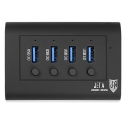 Картридер/USB-хаб JetA JA-UH34