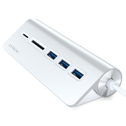 Картридер/USB-хаб Satechi Type-C Aluminum USB 3.0 Hub & Card Reader
