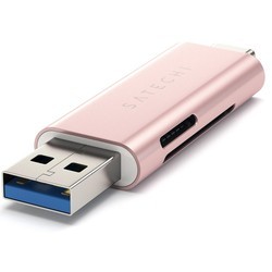 Картридер/USB-хаб Satechi Aluminum Type-C USB 3.0 and Micro/SD Card Reader (серый)