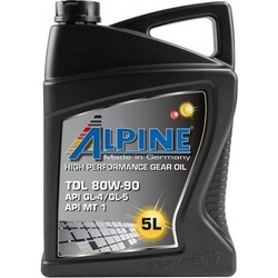 Трансмиссионные масла Alpine Gear Oil TDL 80W-90 5L
