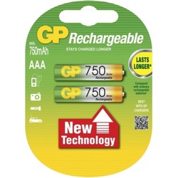 Аккумуляторная батарейка GP Rechargeable 2xAAA 750 mAh