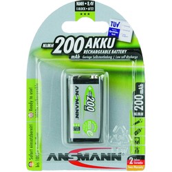 Аккумуляторная батарейка Ansmann maxE 1xKrona 200 mAh