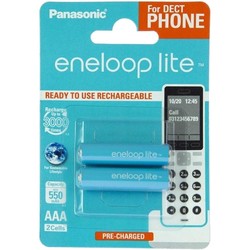 Аккумуляторная батарейка Panasonic Eneloop Lite Dect 2xAAA 550 mAh