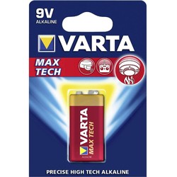 Аккумуляторная батарейка Varta Max Tech 1xKrona