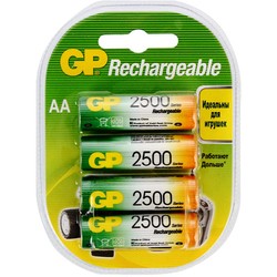 Аккумуляторная батарейка GP Rechargeable 4xAA 2500 mAh
