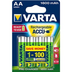 Аккумуляторная батарейка Varta Rechargeable Accu 4xAA 1600 mAh