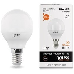 Лампочка Gauss LED ELEMENTARY G45 8W 2700K E14 53118