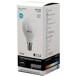 Лампочка Gauss LED ELEMENTARY G45 8W 4100K E14 53128
