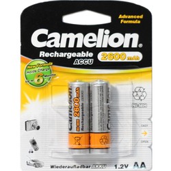 Аккумуляторная батарейка Camelion 2xAA 2600 mAh