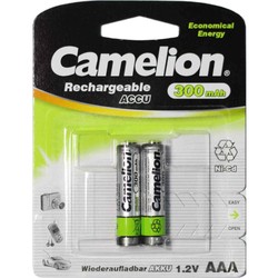Аккумуляторная батарейка Camelion 2xAAA 300 mAh