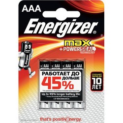 Аккумуляторная батарейка Energizer Max 4xAAA