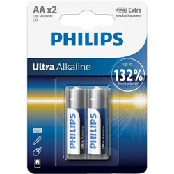 Аккумуляторная батарейка Philips Ultra Alkaline 2xAA