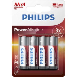 Аккумуляторная батарейка Philips Power Alkaline 4xAA