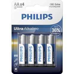 Аккумуляторная батарейка Philips Ultra Alkaline 4xAA