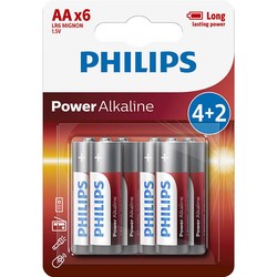 Аккумуляторная батарейка Philips Power Alkaline 6xAA