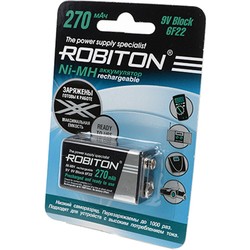 Аккумуляторная батарейка Robiton 1xKrona 270 mAh