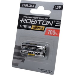 Аккумуляторная батарейка Robiton 2xAAA Lithium Winner