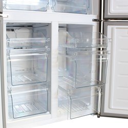 Холодильник Ginzzu NFK-510 Glass (белый)