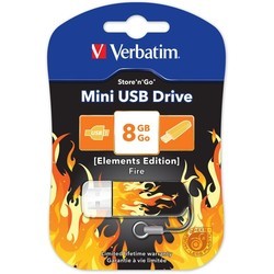 USB Flash (флешка) Verbatim Mini Elements 8Gb (серый)