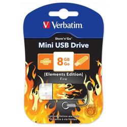 USB Flash (флешка) Verbatim Mini Elements 8Gb (оранжевый)