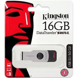 USB Flash (флешка) Kingston DataTraveler Swivl 16Gb (черный)