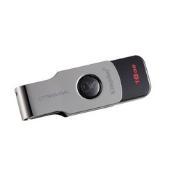USB Flash (флешка) Kingston DataTraveler Swivl 16Gb (серебристый)