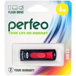 USB Flash (флешка) Perfeo S01 4Gb (черный)