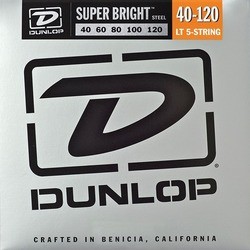 Струны Dunlop Super Bright 5-String Steel Bass 40-120