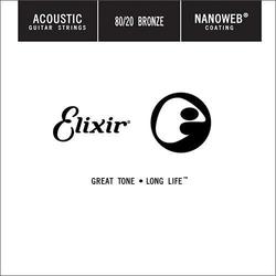 Струны Elixir Acoustic Nanoweb 80/20 Bronze Single 59