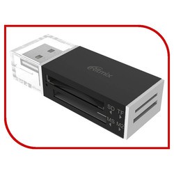 Картридер/USB-хаб Ritmix CR-2042 (черный)