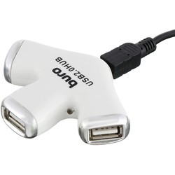 Картридер/USB-хаб Buro BU-HUB3-0.5-U2.0-Paw