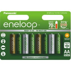 Аккумуляторная батарейка Panasonic Eneloop Botanic 8xAA 1900 mAh