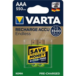 Аккумуляторная батарейка Varta Rechargeable Accu Endless 2xAAA 550 mAh