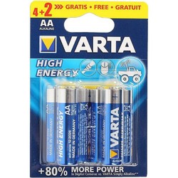 Аккумуляторная батарейка Varta High Energy 6xAA